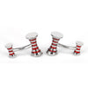 Cylinder with red Stripe Cufflinks