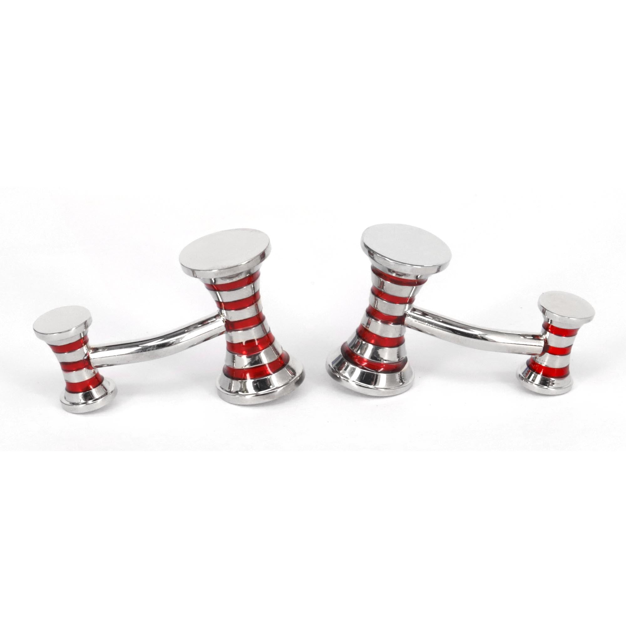 Cylinder with red Stripe Cufflinks