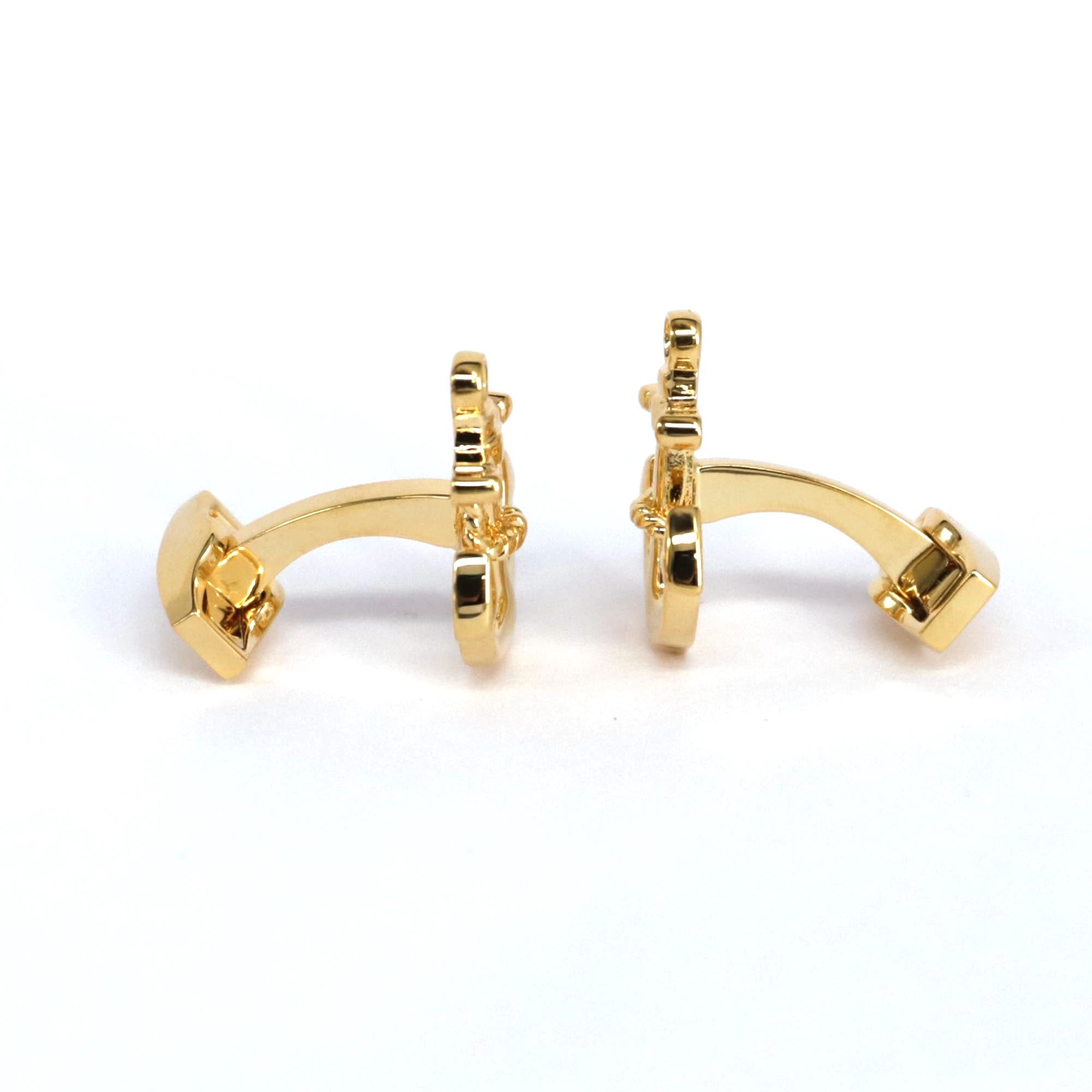 Nautical Anchor with Gold Cufflinks Azthom