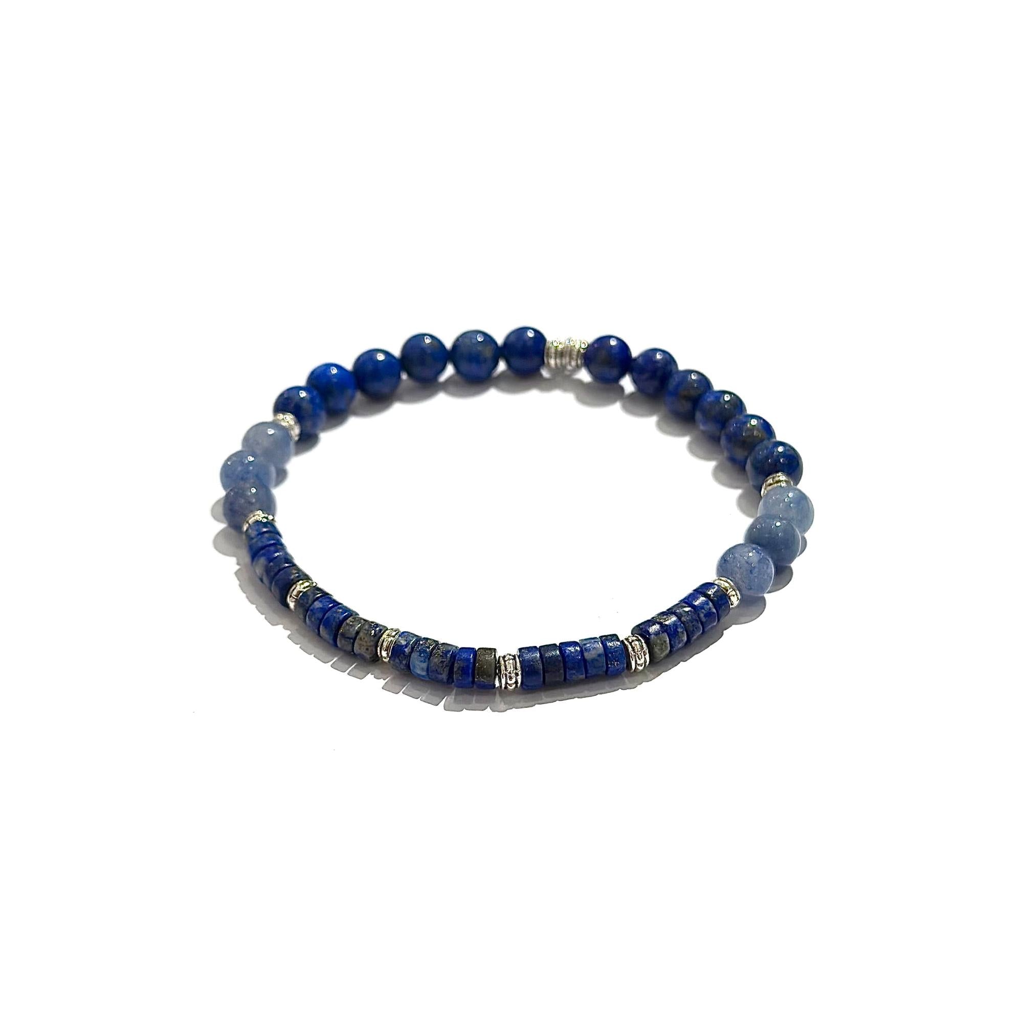 Orobianco Azure Balance Bracelet – Lapis Lazuli, Sodalite & Blue Agate