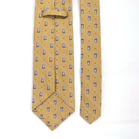 A.Azthom 8cm Golden Parisian Silk Woven Tie