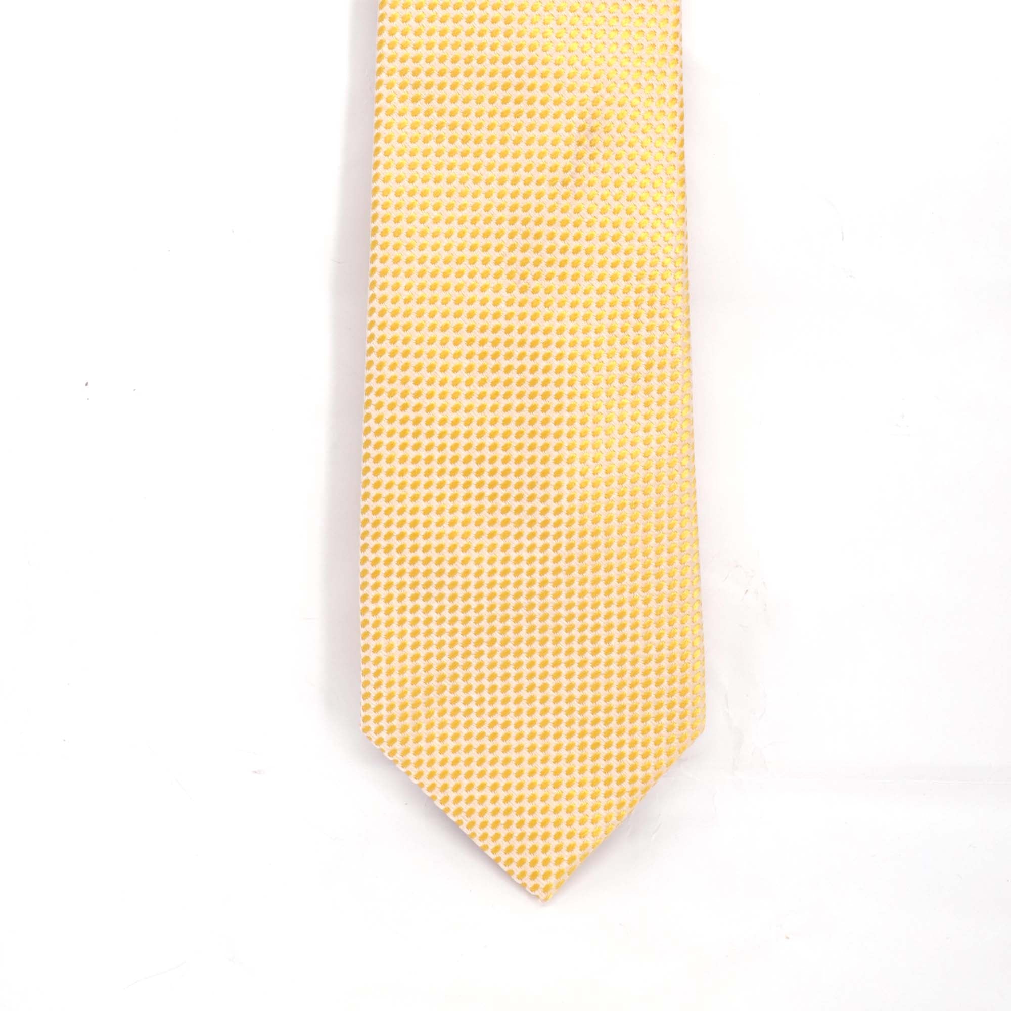 A.Azthom 8cm GOLD Pokka Dot Woven Necktie