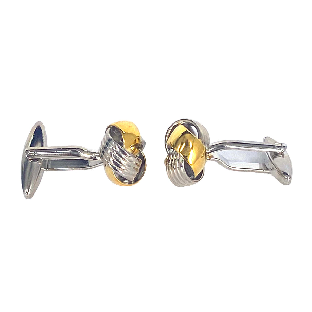 5 Wire Knot in silver and heavy Gold Cufflinks