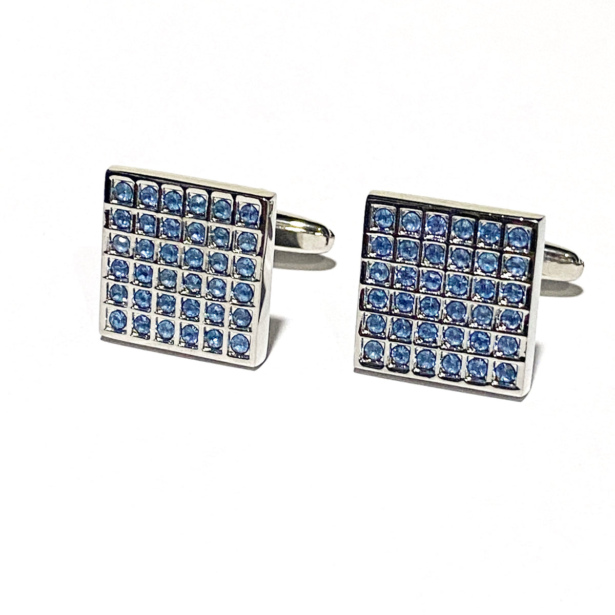 12 Blue Crystal Cufflinks Square (Online Exclusive)