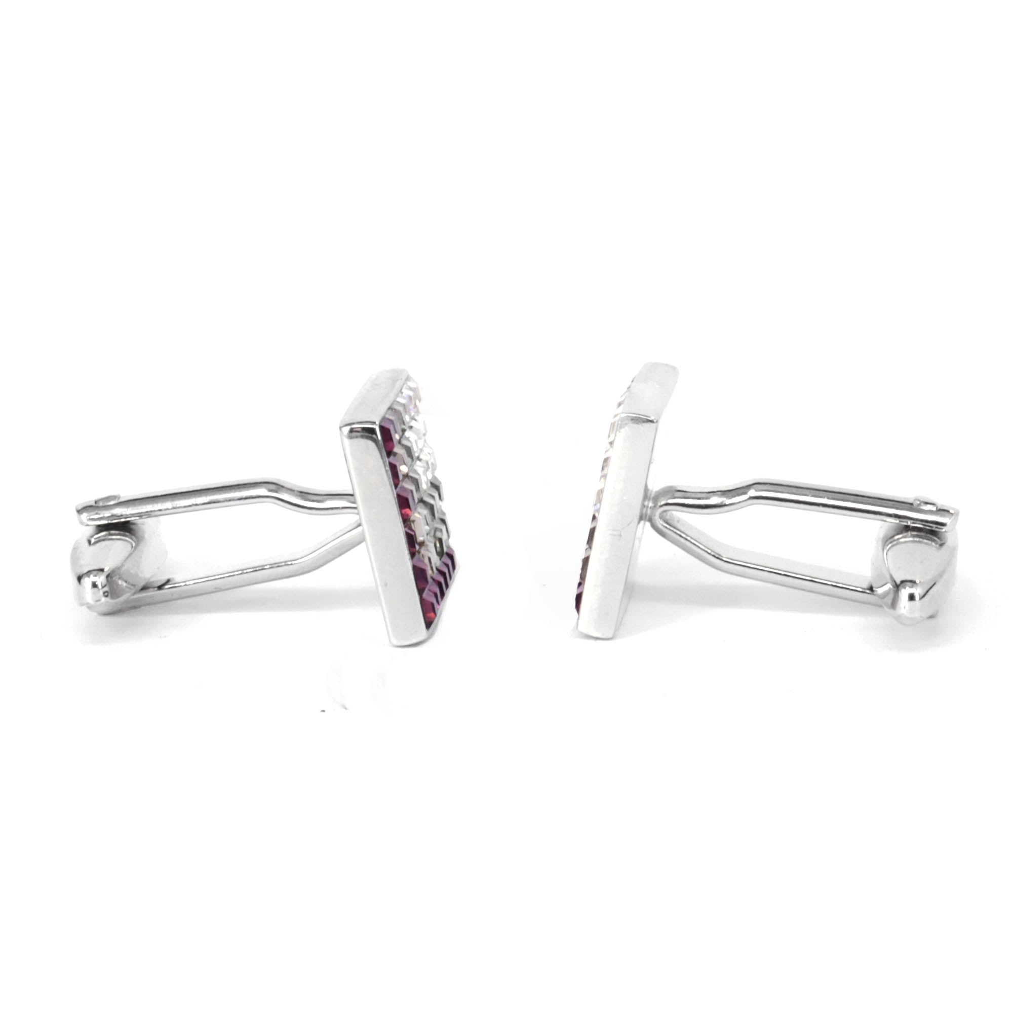 8 Gradient Light Purple  Crystal Cufflinks (Online Exclusive)