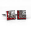 8 Gradient Light Red and Grey Crystal Cufflinks (Online Exclusive)