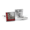 8 Gradient Light Red and Grey Crystal Cufflinks (Online Exclusive)