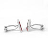 8 Gradient Light Red and Grey Crystal Cufflinks (Online Exclusive)
