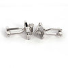 MarzThomson Silver and White crystal  Slipper Cufflinks (Online Exclusive)