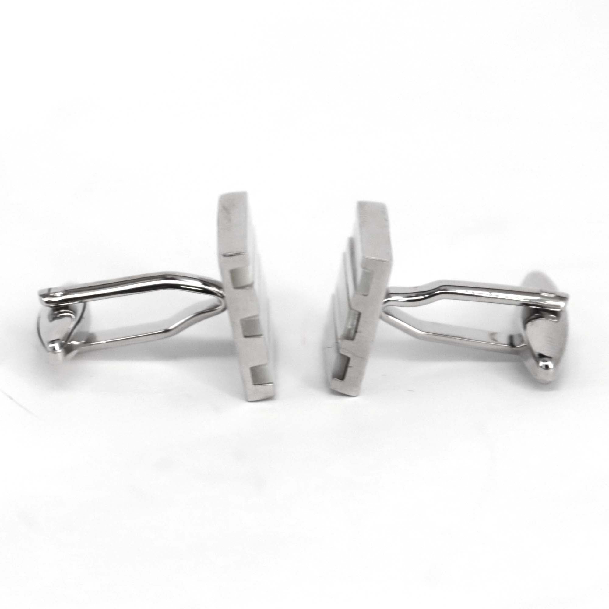 Square MOP Cufflinks Stripe