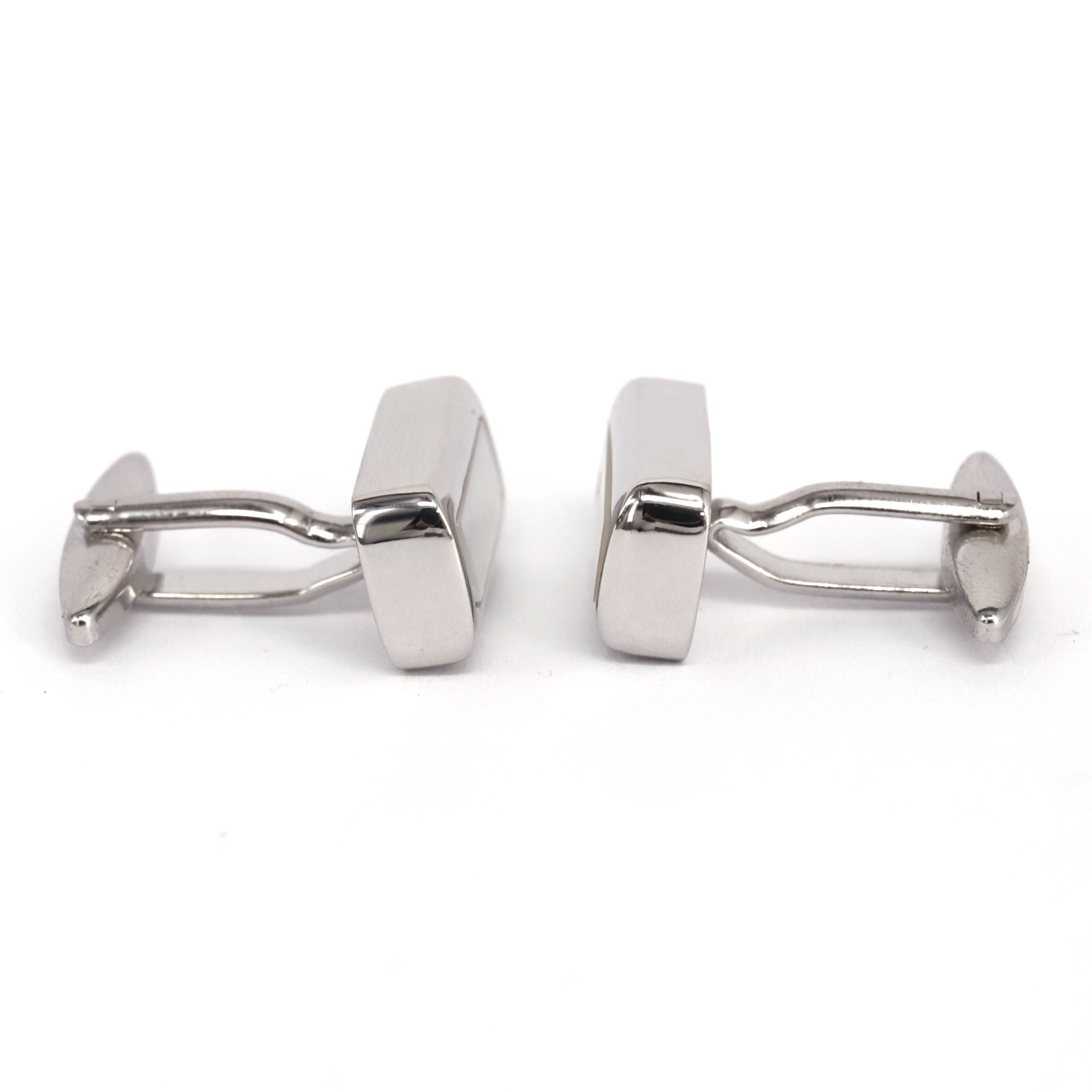 Rectangle MOP Cufflinks in  White