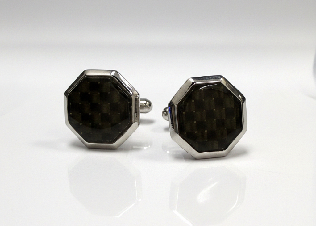青铜色碳纤维袖扣 Marzthomson Cufflinks