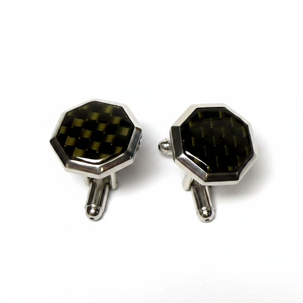 青铜色碳纤维袖扣 Marzthomson Cufflinks