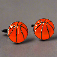 MarZthomson Basketball orange with gun metal Cufflinks (Online Exclusive)