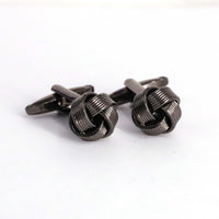 Silk Knot in Gunmetal Cufflink - 7 wires