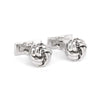 2 Wires Silk Knot in  Silver  brass cufflinks (Online Exclusive)