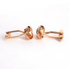 Rose Gold  Knot Cufflink with flat wire