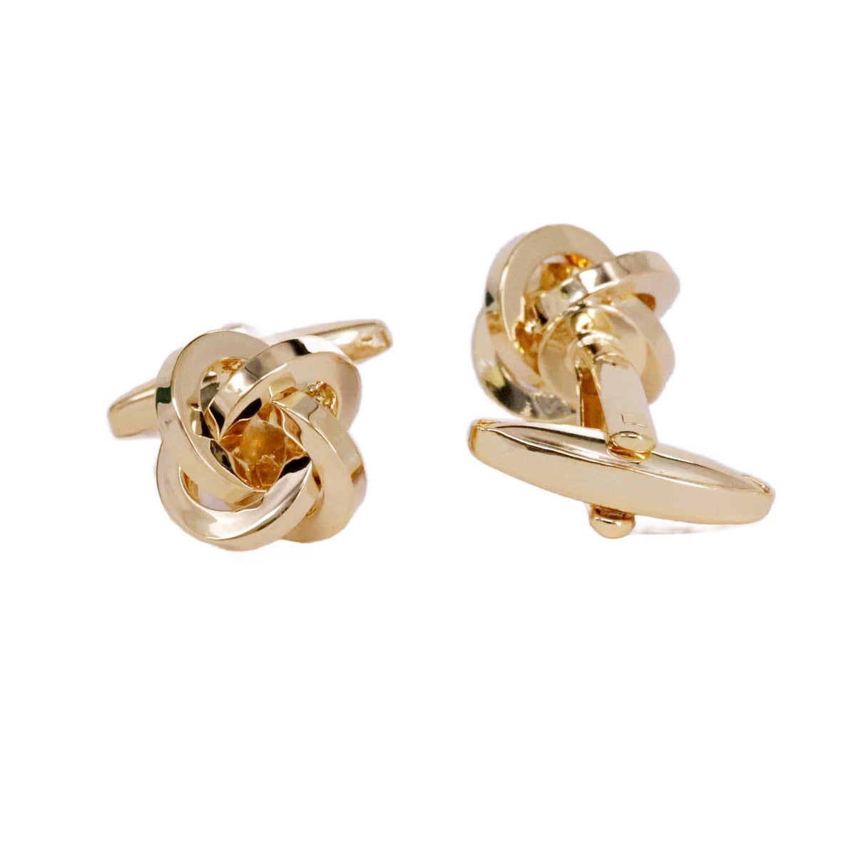 Rose Gold Knot Cufflink with flat wire