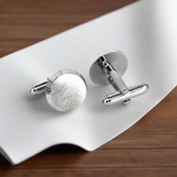 Silver Round flying saucer Cufflinks - Orobianco L'unique