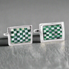 Mosaic Green Cufflinks