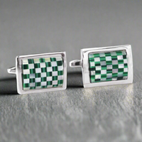 Mosaic Green Cufflinks