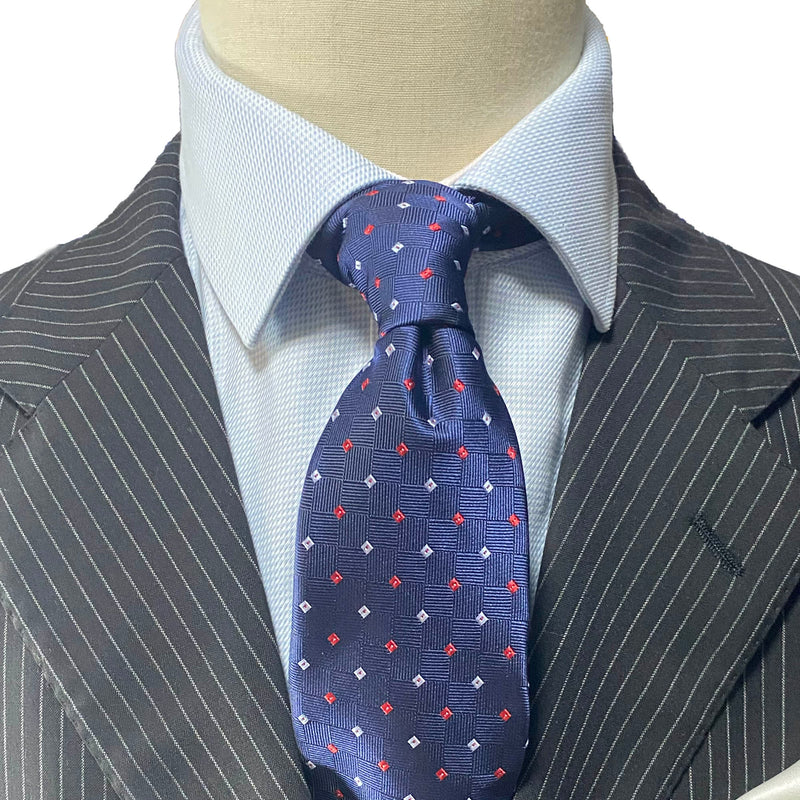 Orotie Navy Small square White and Red