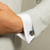 Single Tourbillon Gear Cufflinks Gunmetal and Black Enamel