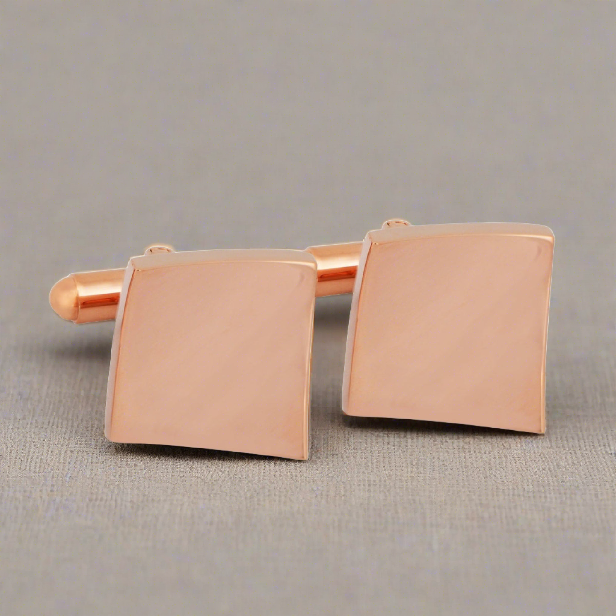 Concaved Square Cufflinks in Rose Gold (Online Exclusive)