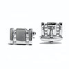 Orobianco L'unique Classic Rectangle Silver Cufflinks with Detailing