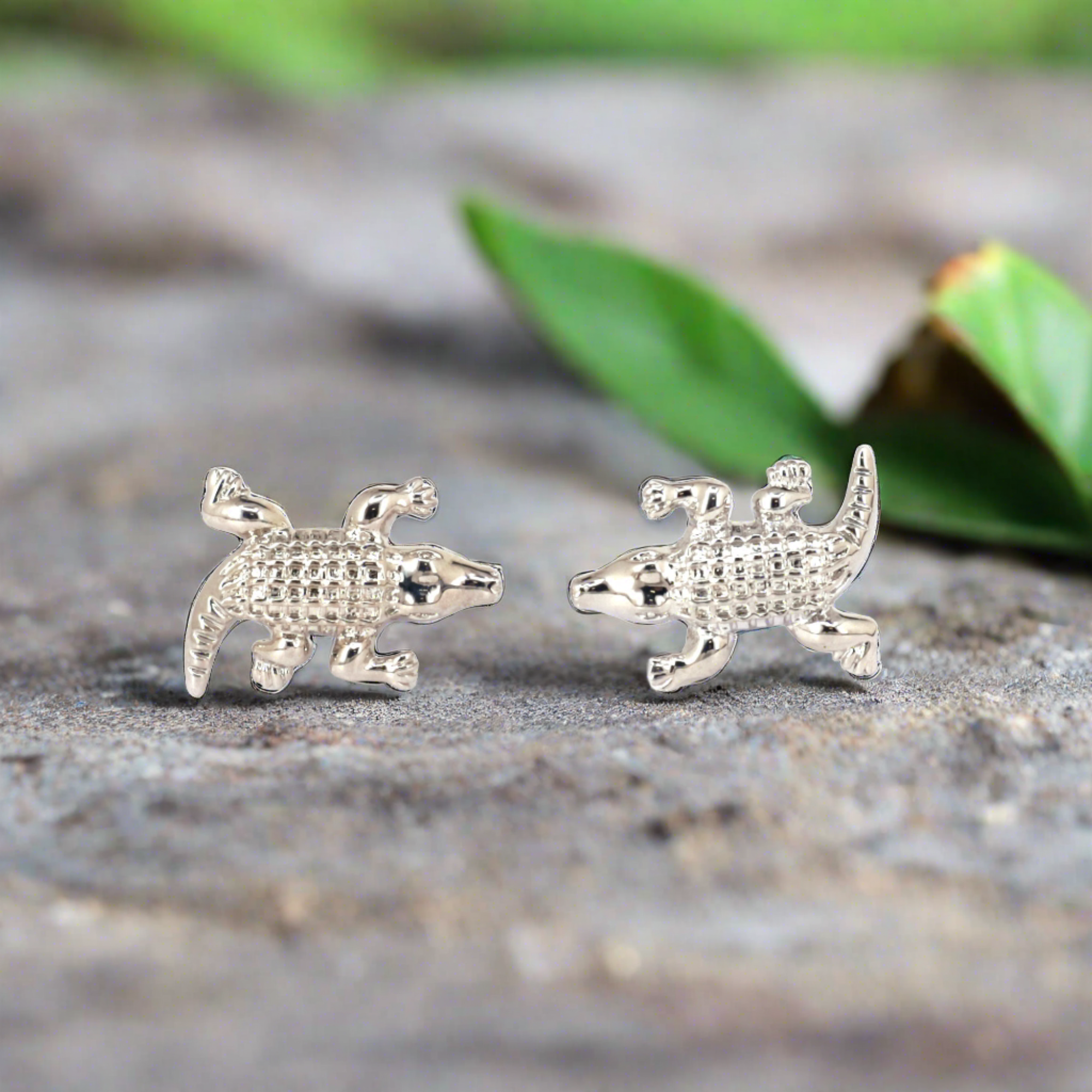 Fat Silver Alligator, Crocodile Cufflinks (Online Exclusive)