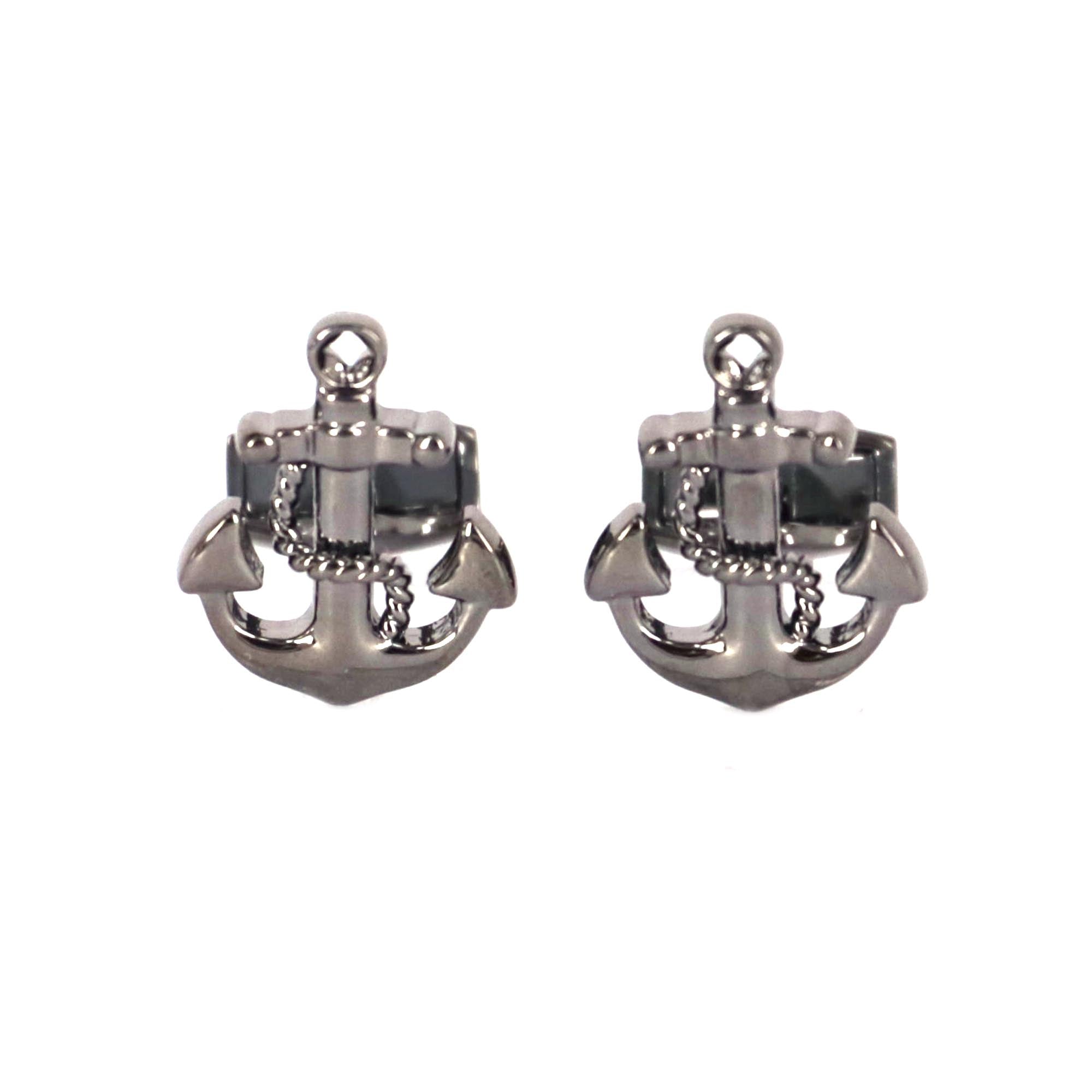 Nautical Anchor with Gun metal Cufflinks Azthom