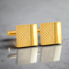 Gold Square Cufflinks with Fine Intrici Details (Online Exclusive)