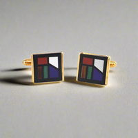 Rectangle stained glass Cufflinks