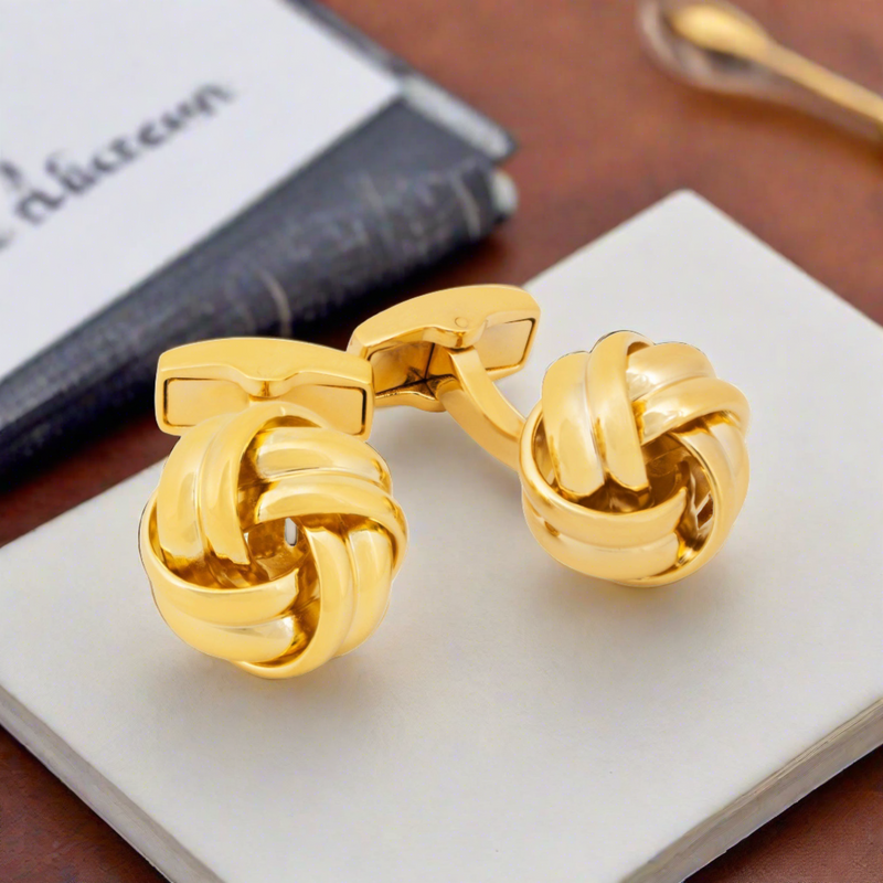Gordian Knot Gold Cufflinks