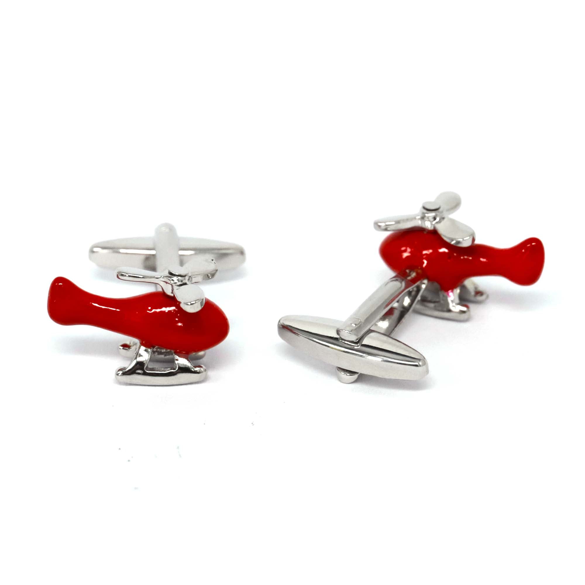 Helicopter Cufflinks in Red (Online Exclusive)