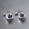 Hemisphere Cufflinks with Blue Crystals (Online Exclusive)