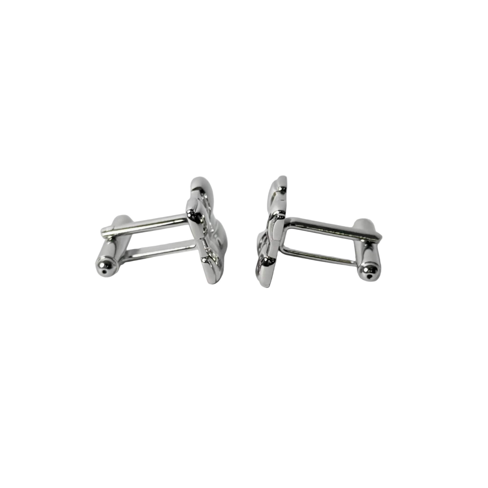 High polish cufflinks in intreccioto Design