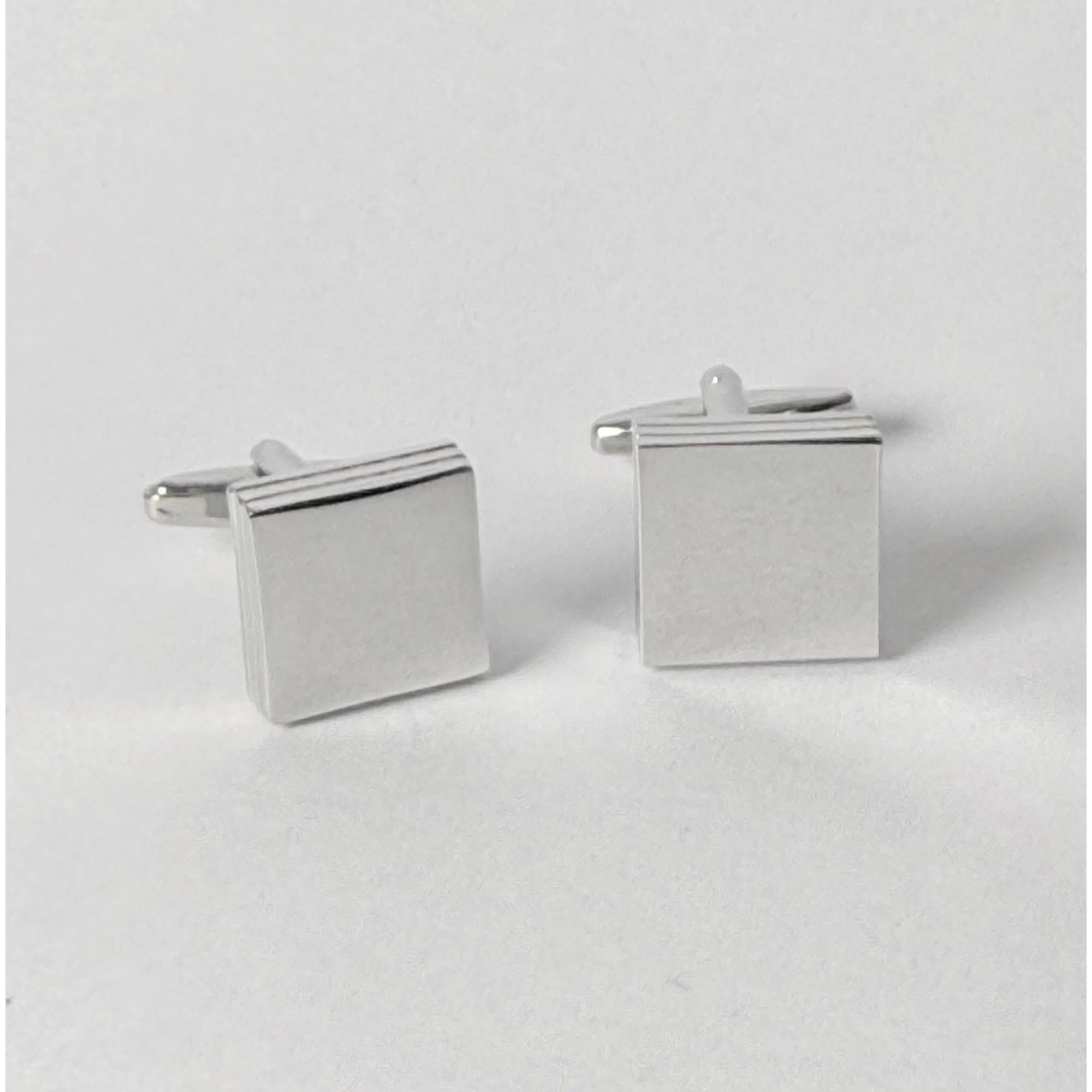 Square Silver Cufflinks