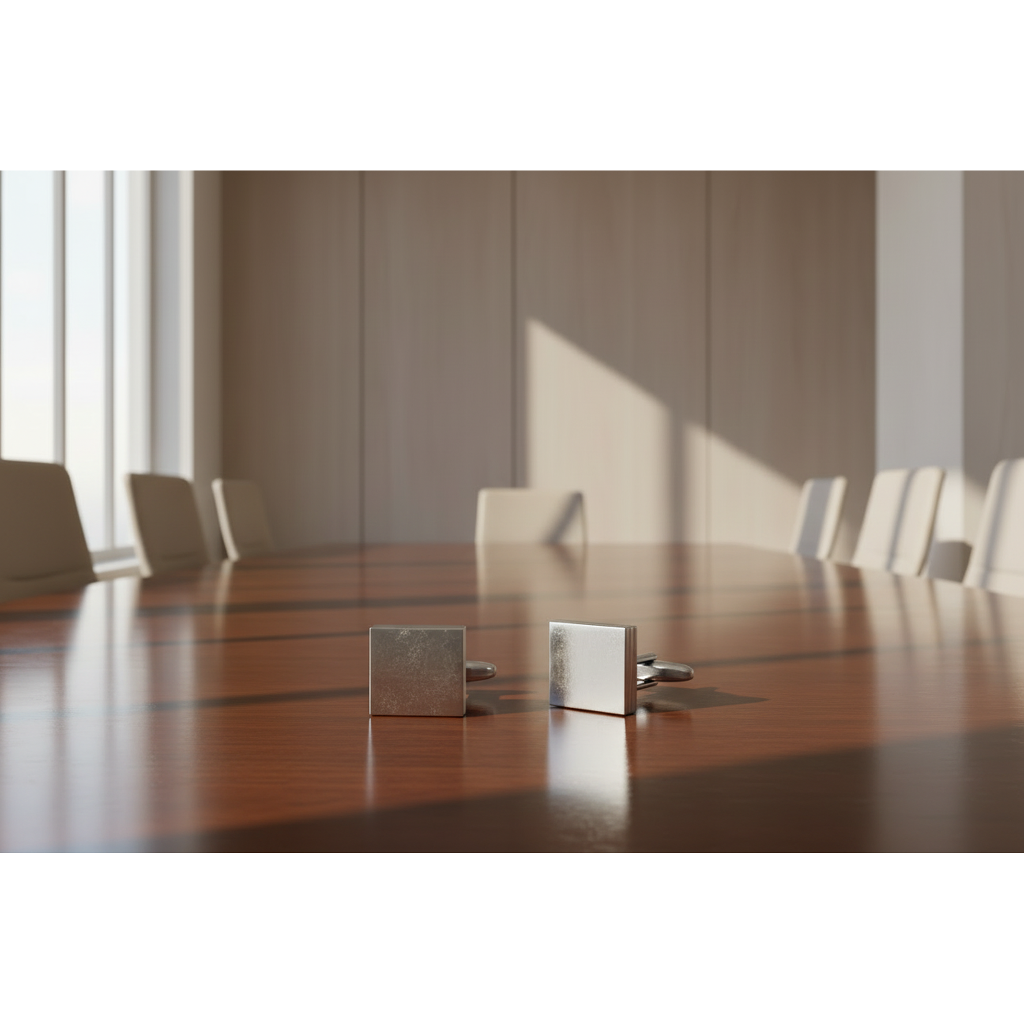 Square Silver Cufflinks