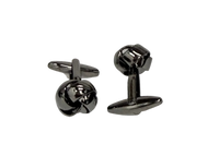 Silk Knot cufflinks in GunMetal