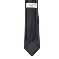 Lanvin Satin Slim Necktie in Black