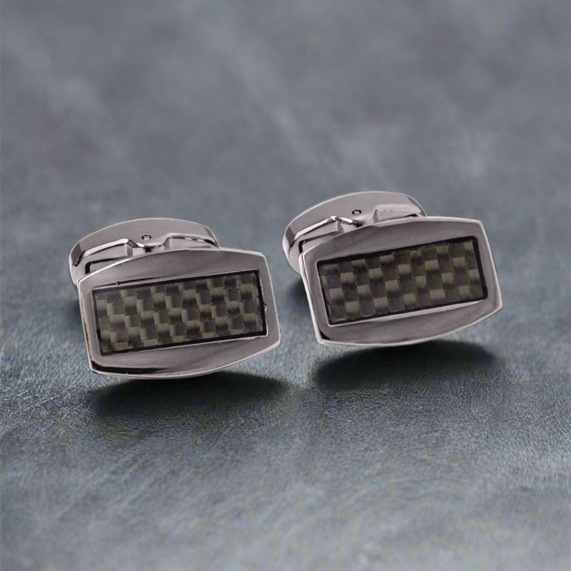 MarZthomson Carbon Fiber Cufflinks in Gunmetal (Online Exclusive)