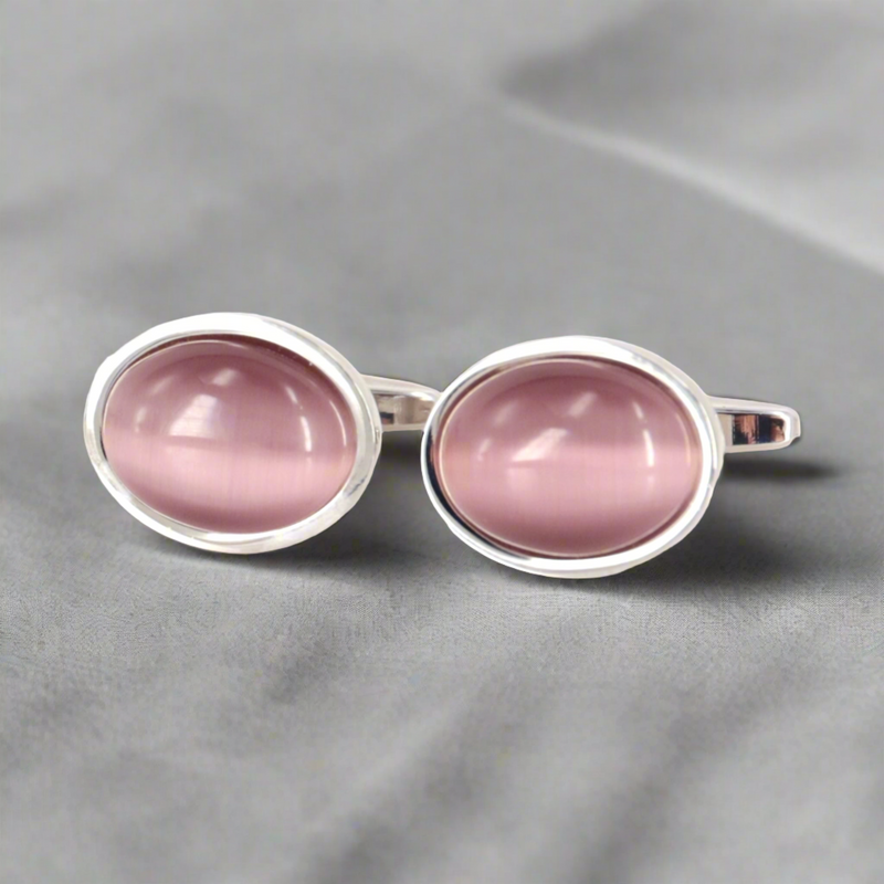 Oval Mauve fiber optic Cufflinks (Online Exclusive)