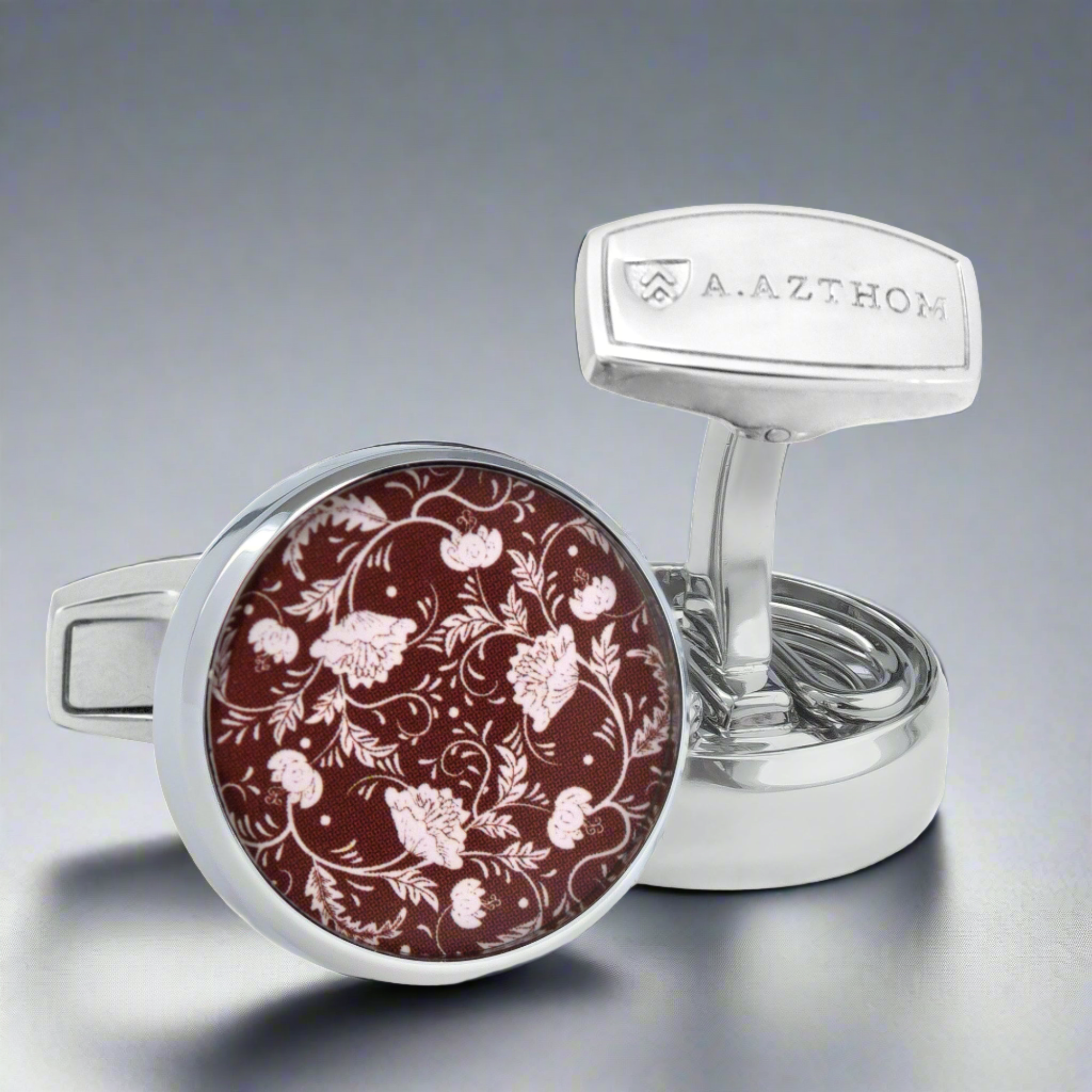 Peranakan Cufflinks with Clip-on Button Covers