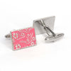 MarzthomsonRectangle Florist Design - Pink cufflinks (Online Exclusive)