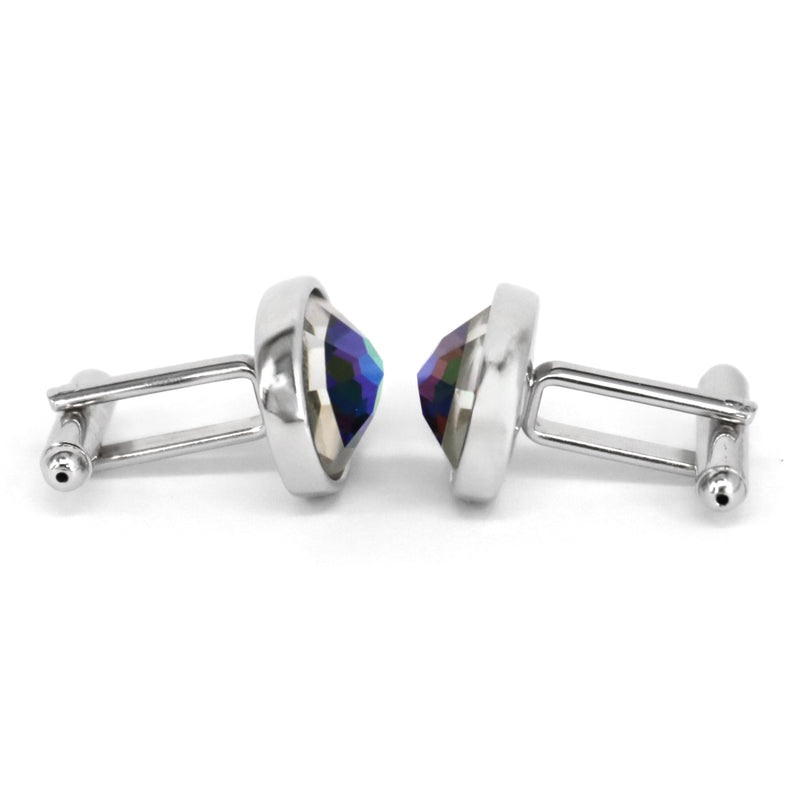 Multi colour crystal Cufflinks (Online Exclusive)