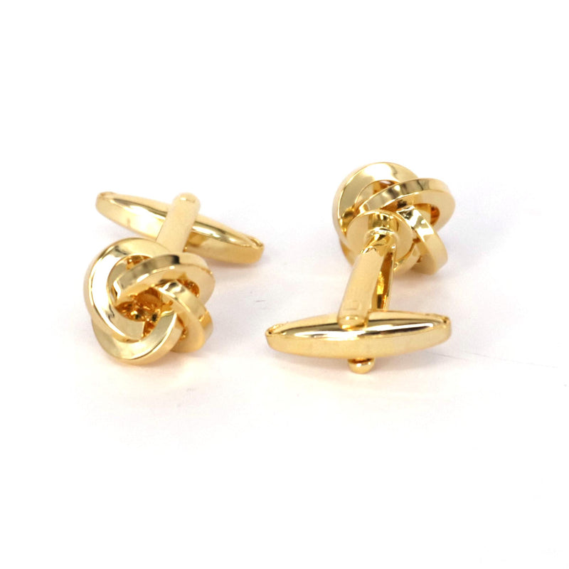 Silk Knot in  Gold-toned brass cufflinks (Online Exclusive)