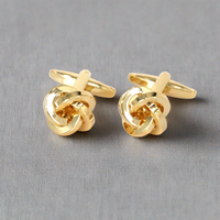 Silk Knot in  Gold-toned brass cufflinks (Online Exclusive)