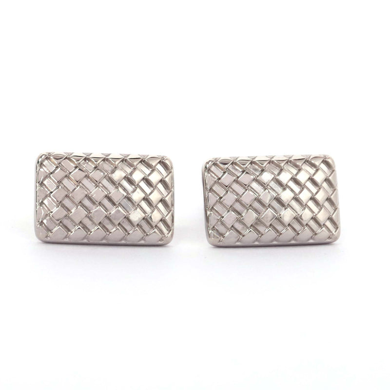 MonsterTie Recco Rectangle silver Cufflinks