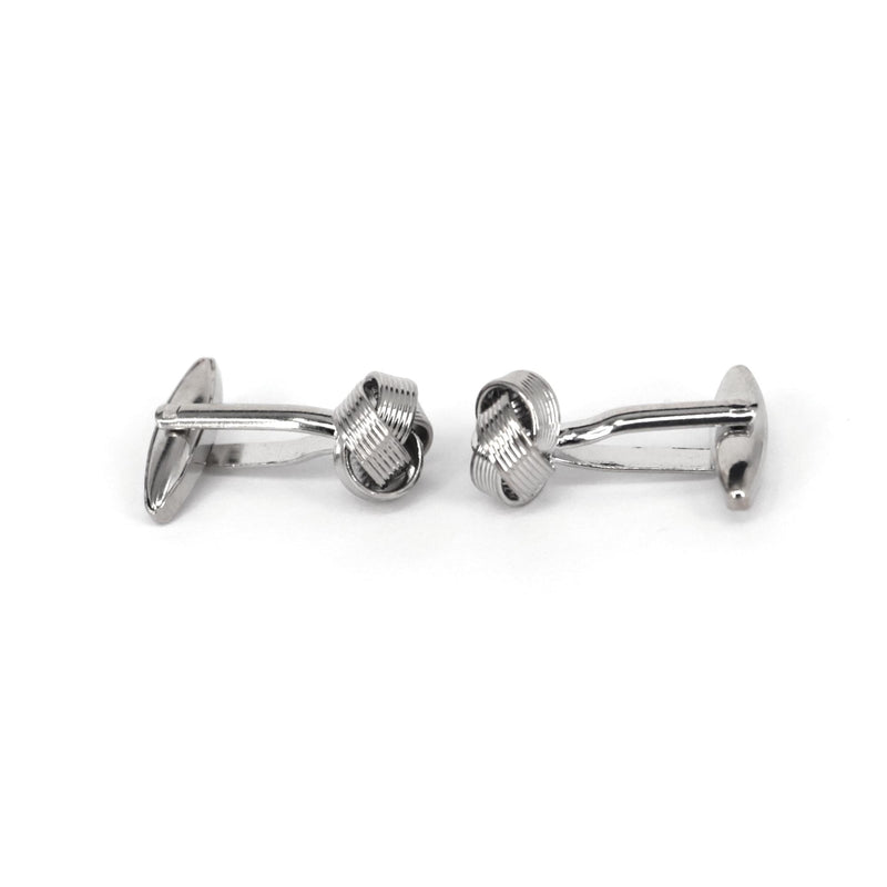 Silk Knot in Silver Cufflink - 6 wires